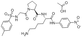 N-(p-Nitrophenyl)-N-(p-tolylsulphonyl)glycyl-L-prolyl-L-lysinamide, monoacetate